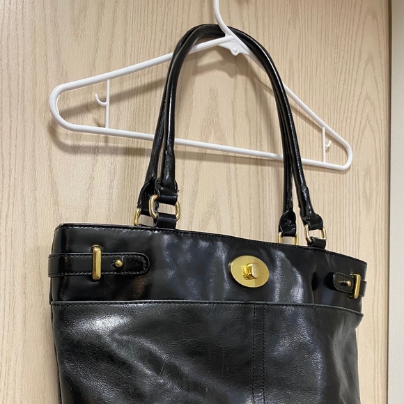 Gianni Bernini Black Leather Shoulder Bag . - Picture 4 of 11